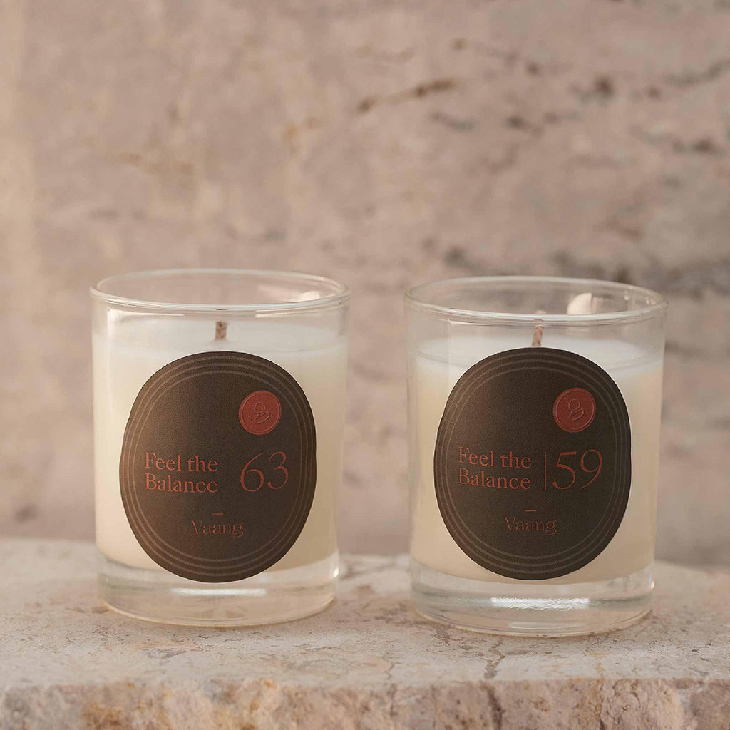 Two travel-size candles – set D - Vaang